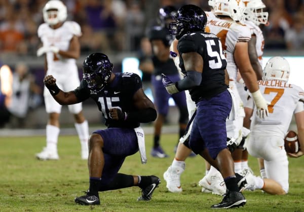 Ben Banogu leads a stacked TCU defense in 2018. (AP)