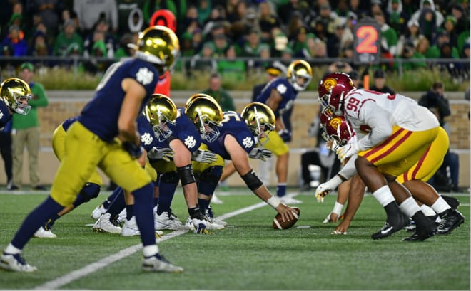 Notre Dame Fighting Irish football vs. the USC Trojans in 2019