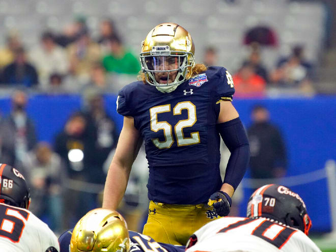 Notre Dame linebacker Bo Bauer still carries the sting of the Irish loss to Oklahoma State in the Fiesta Bowl.