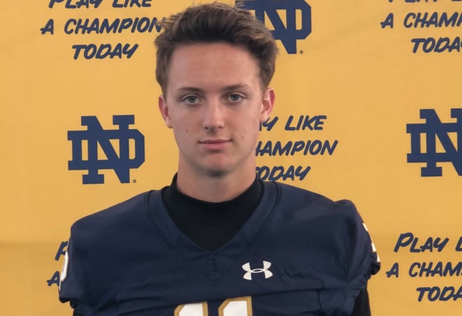 Notre Dame hosted 2022 QB Gunnar Smith for a visit in November.