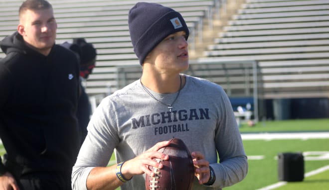 Rivals100 quarterback JJ McCarthy is committed to Michigan Wolverines football recruiting, Jim Harbaugh.