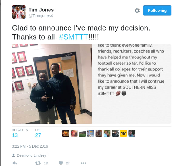 Jones announces his decision.
