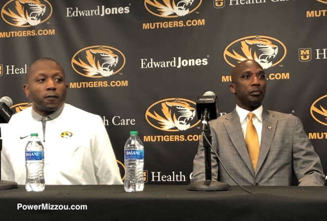 Charlton Young (right) was formally announced as the associate head coach under first-year Missouri head coach Dennis Gates on Friday.