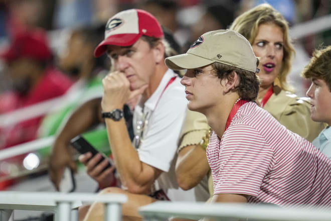 Arch Manning and his family in Athens for the 2021 South Carolina game. (Photo Credit: © Dale Zanine-USA TODAY Sports)