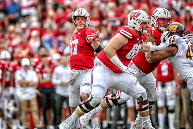 Senior quarterback Jack Coan suffered a foot injury during camp. 