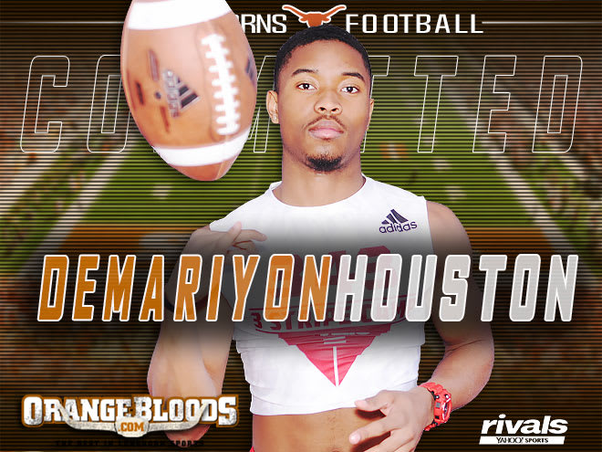 Wide receiver Demariyon Houston committed to Texas on Saturday night. 