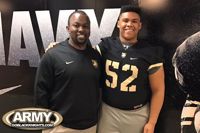 Local product, DT Ian Grayson enjoyed his Saturday visit to Army West Point