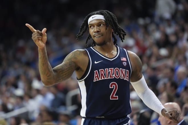 Caleb Love averaged 18 points per game during his first season with Arizona.