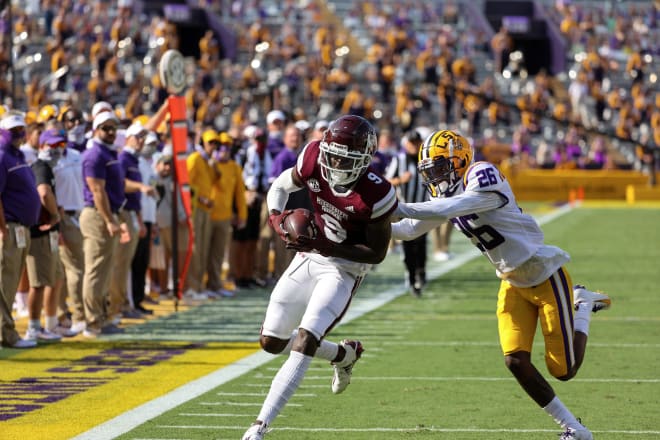 Mississippi State wide receiver Tyrell Shavers is a former four-star recruit.