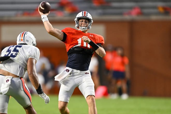 Calzada may not be the frontrunner for the starting QB position after AU's 1st scrimmage.