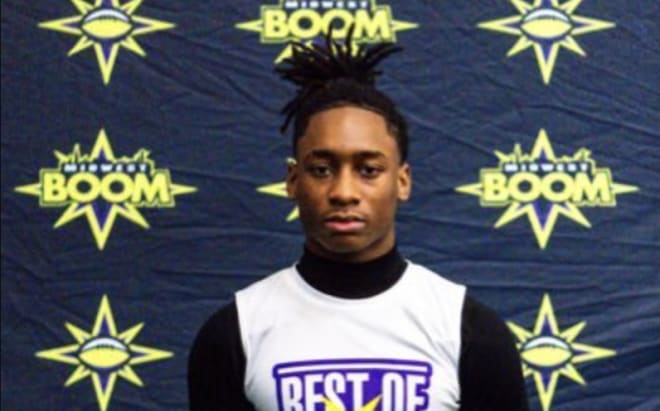 Cornell Conely from Chicago (Ill.) Simeon visited Northwestern for a spring practice on April 2.