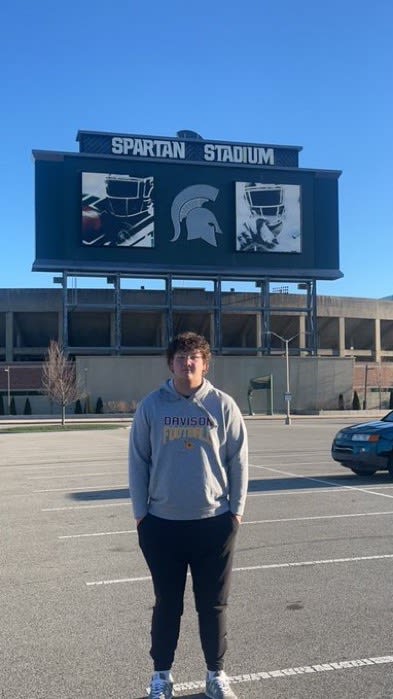 Class of 2026 three-star offensive lineman Ben Nichols at Michigan State on April 13, 2024. (Photo courtesy of Ben Nichols)