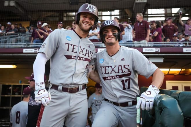 Gavin Grahovac and Jace LaViolette are both returning to Aggieland. (Texas A&M Athletics)