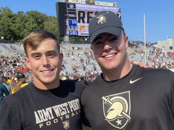 Briggs with brother Braden Bartosh, who is a freshman O-Linemen with the Army Black Knights