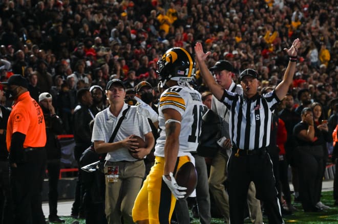 Arland Bruce IV scored the first touchdown of his college career on Friday at Maryland.