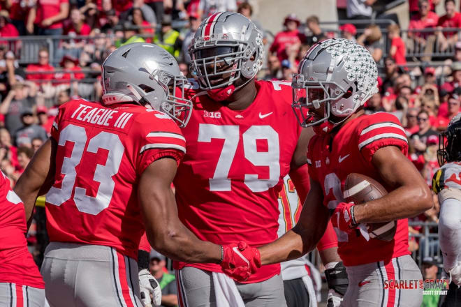 Dawand Jones and the Ohio State offensive line has been doing is job so far in 2021. 