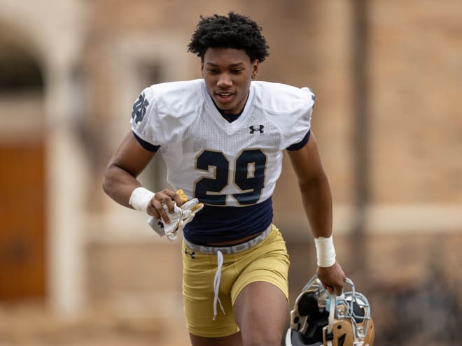 Sophomore cornerback Christian Gray is fighting for a starting spot in Notre Dame's defense.
