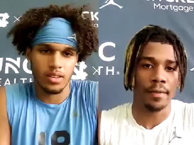 UNC tght end Bryson Nesbit & receiver Kobe Paysour met with the media following practice Tuesday.