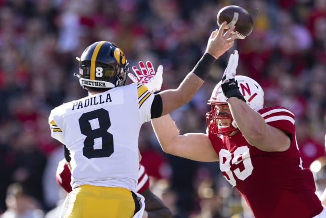 Nebraska allowed just one offensive touchdown but still fell 28-21 to rival Iowa on Friday.