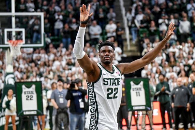 Mady Sissoko during Michigan State's senior day on March 6, 2024. 