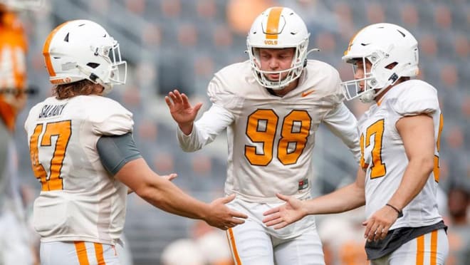 After redshirting last season, Jackson Ross (98) is ready tom contribute to Tennessee's special teams.