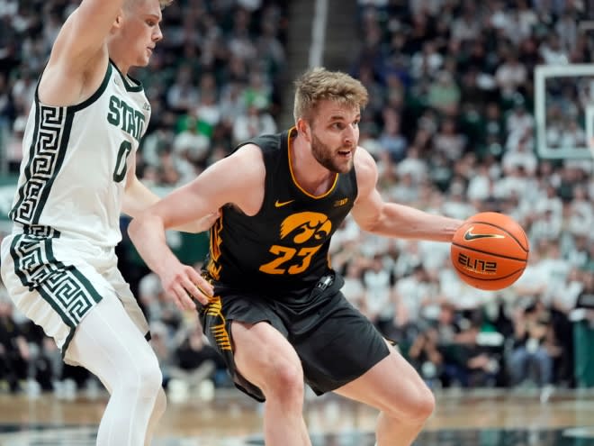 Ben Krikke was vital in Iowa's 78-71 win over Michigan State on Tuesday.