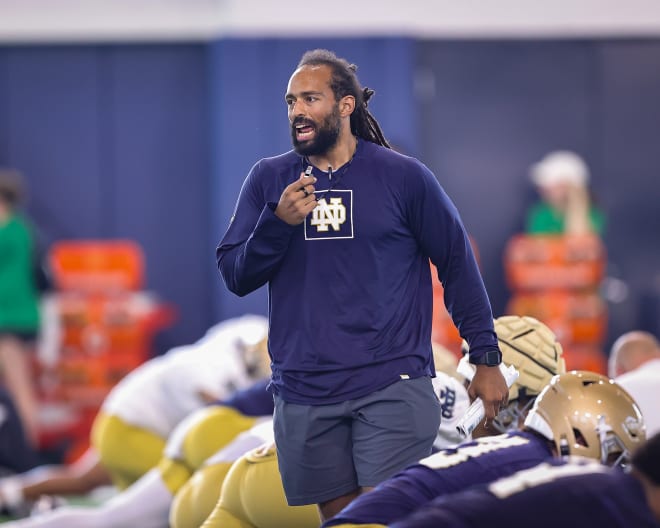 Fred Hale took over Wednesday as Notre Dame's interim director of football performance after Matt Balis abruptly resigned. 