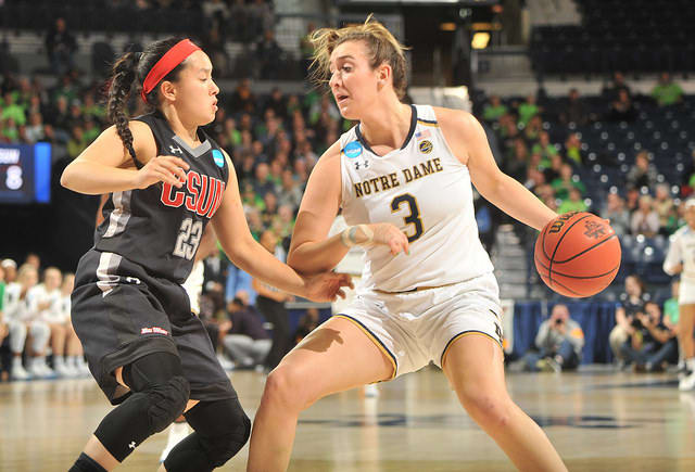 Junior Marina Mabrey converted a career high six three-pointers in only eight attempts in the first-round victory versus CSUN.