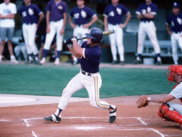 Mike Bianco playing for LSU in 1989