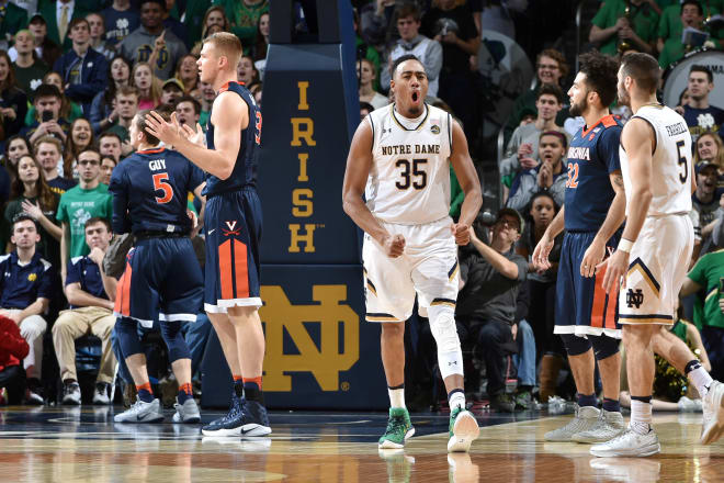 On Jan. 24 this year, Virginia won for the 10th consecutive time against Notre Dame, 71-54.