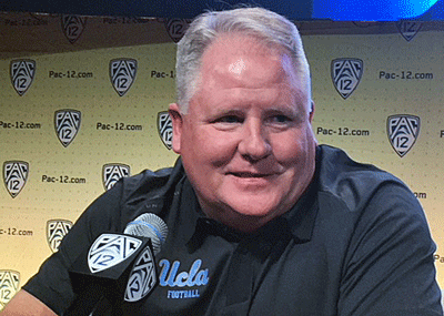 UCLA head coach Chip Kelly meets the Pac-12 media
