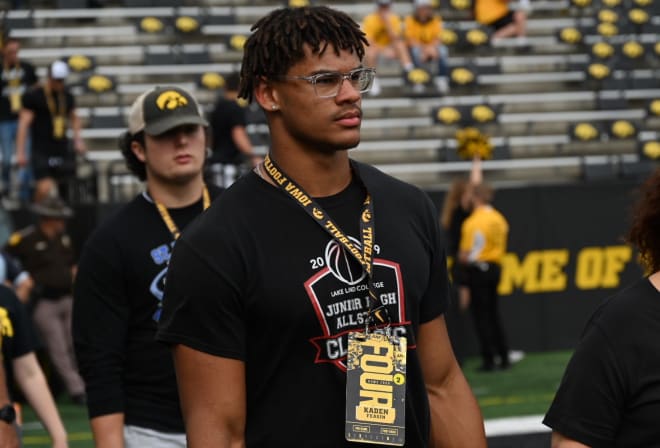 Four-star running back Kaden Feagin made a return trip to Iowa City today.