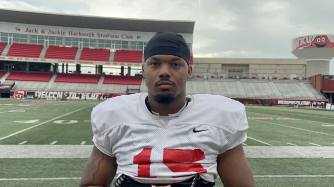 WKU linebacker Aaron Key after Thursday's practice.