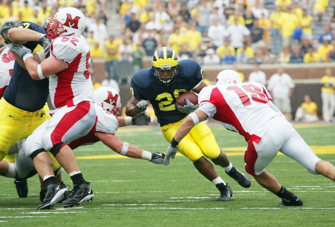 Hart played 43 career games for the Wolverines, rushing for at least 100 yards in 28 of them.