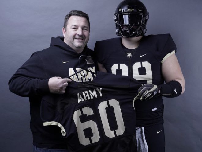 Gemma with his dad during OV at West Point, honoring his "uncle" - Mike Krause with the # 60 jersey, who recently passed away