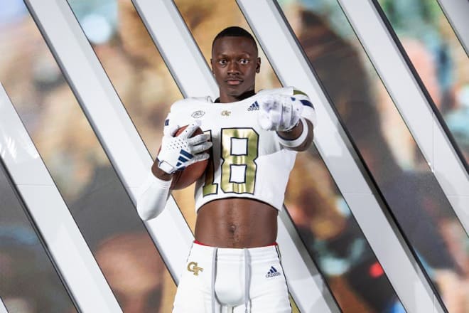 Samuel Turner poses during his official visit to Georgia Tech