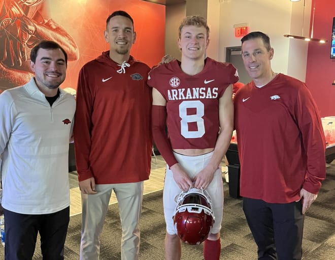 Grayson Wilson, an in-state quarterback in the class of 2025, has called the Hogs.