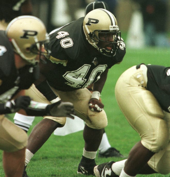 Willie Fells led Purdue in tackles for three seasons in a row: 1997-99.