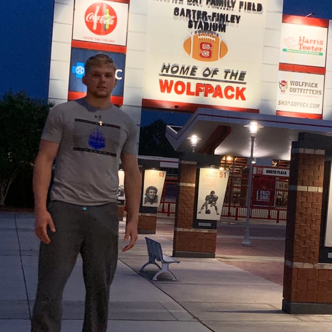 Jake Renda stopped by NC State Wolfpack football on his way to IMG Academy in Bradenton, Fla.