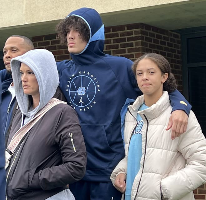 Zayden High and family during his official visit to North Carolina 