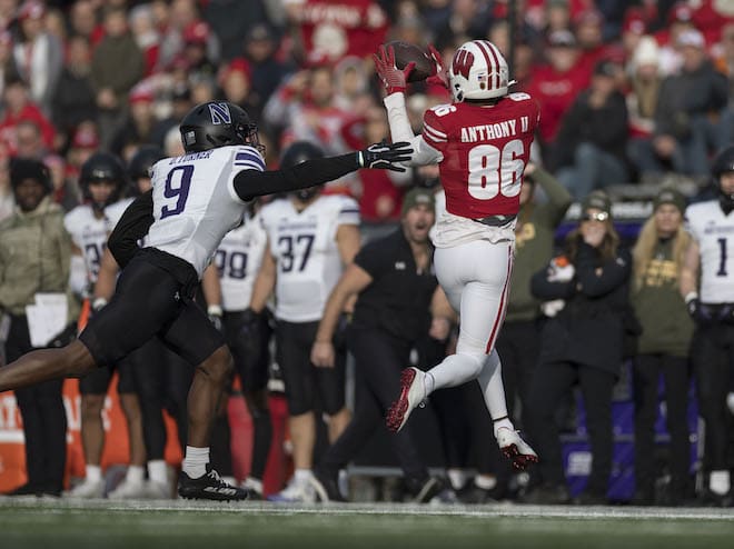 Wisconsin wide receiver Vinny Anthony. 