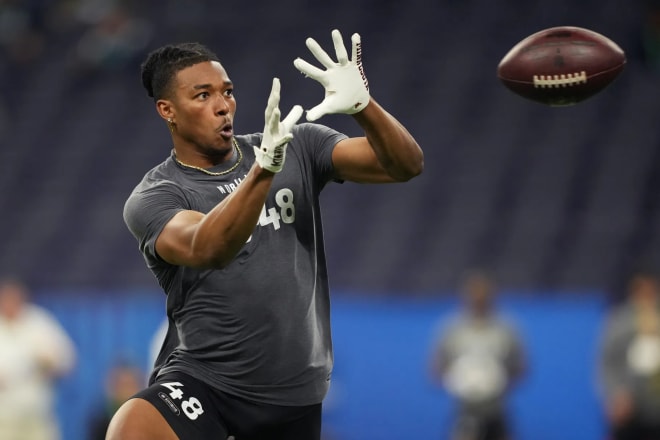 Former Minnesota safety Jordan Howden at the NFL Combine (USA Today)