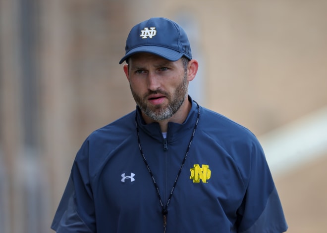 Special teams coordinator Brian Mason completed his first season at Notre Dame.