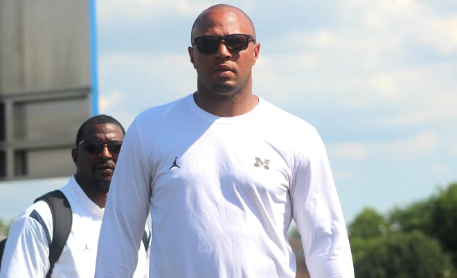 Michigan Wolverines football recruiting offensive coordinator Josh Gattis attended a Nashville satellite camp. 