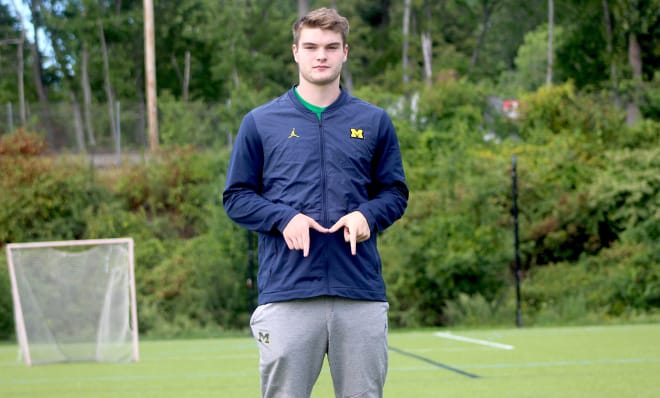 Rivals100 tight end Louis Hansen is committed to Michigan Wolverines football recruiting, Jim Harbaugh.