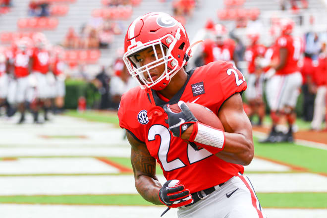 Georgia running back Kendall Milton. (Tony Walsh/UGA Sports Communications)