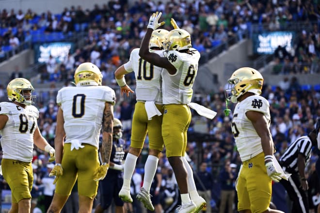 The Irish are riding a four-game winning streak following Saturday's victory over the Navy Midshipmen.  