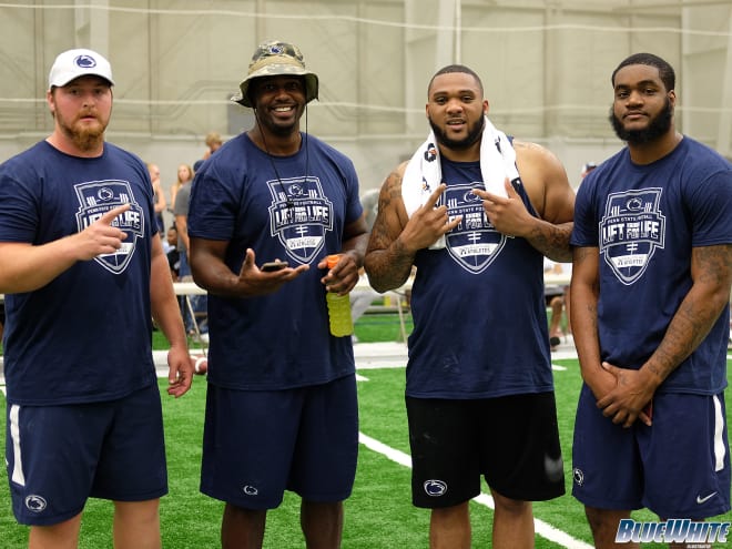 Cothren, Cothran, Chavis and Miller at Penn State's Lift for Life event this summer.