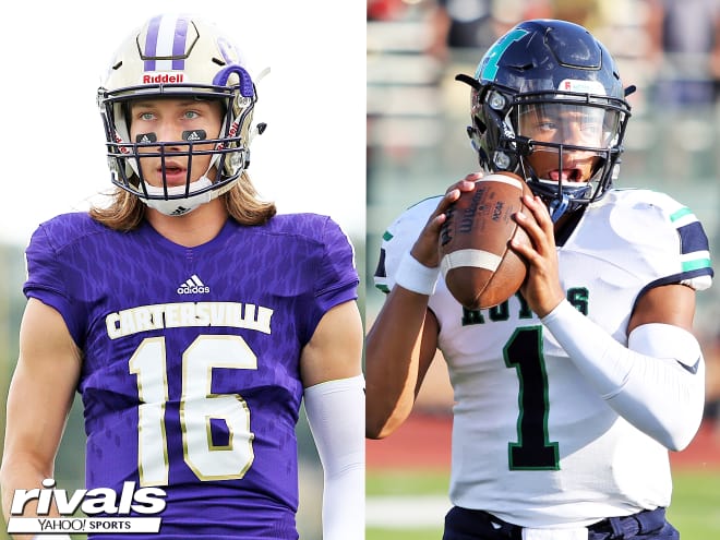 Trevor Lawrence, left, and Justin Fields