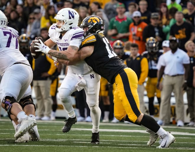 Brendan Sullivan lost 54 yards on seven sacks against the Hawkeyes.